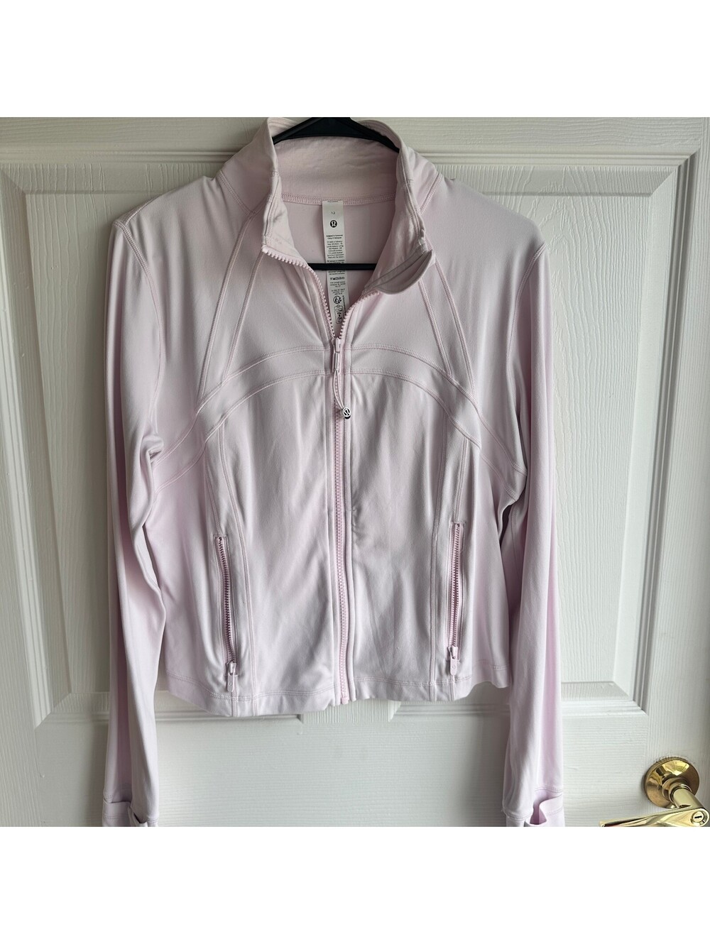 Lululemon Light Pink Full Zip Athletic Jacket Size 12